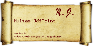 Multas Jácint névjegykártya